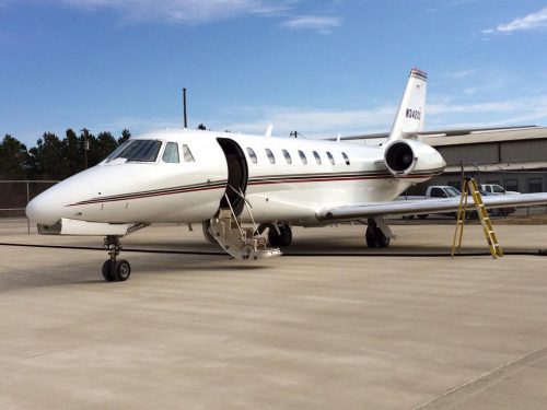 Plane on tarmac at the Bolivar-Hardeman County Airport